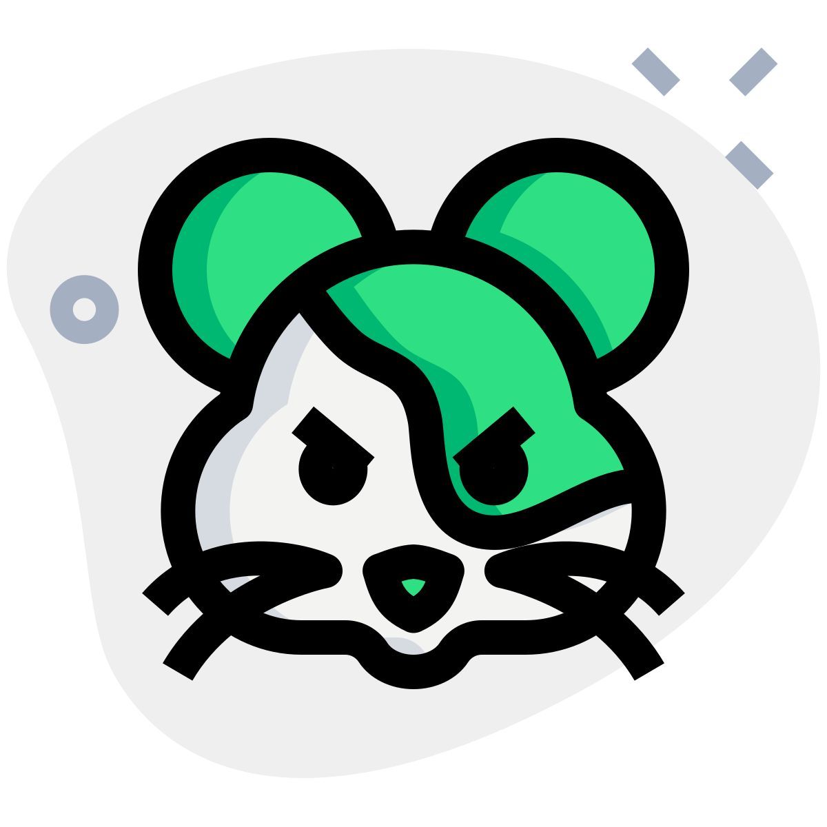 hamster pouting facial expression emoticon shared on messenger icon
