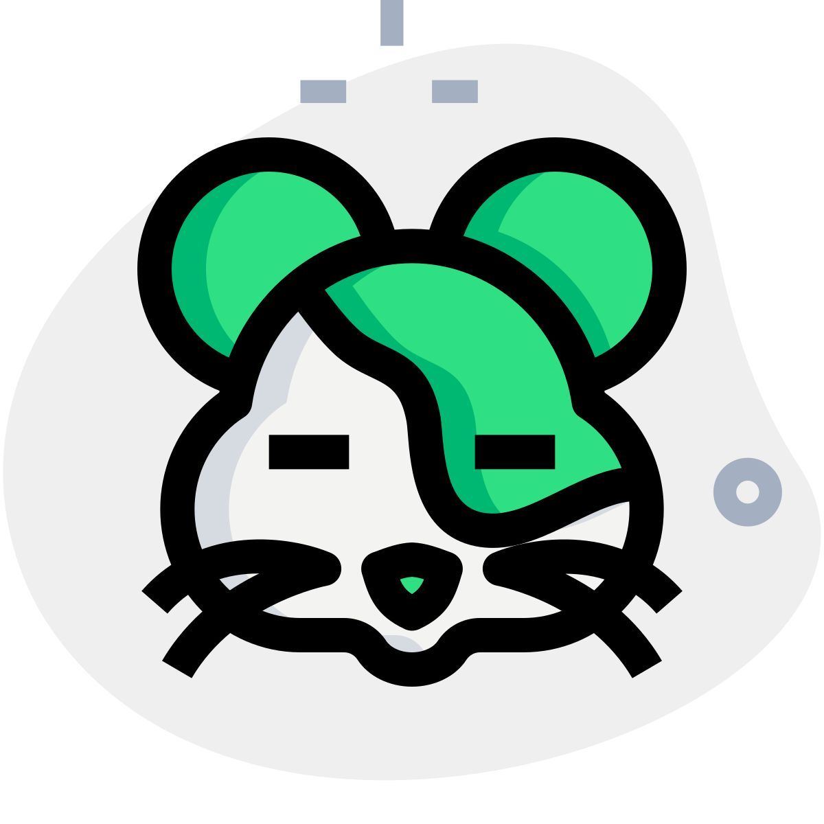 目を閉じたハムスターの表情絵文字 icon