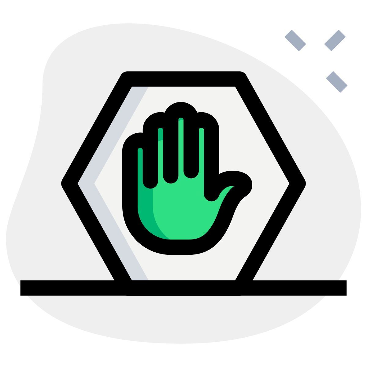 stop hand icon