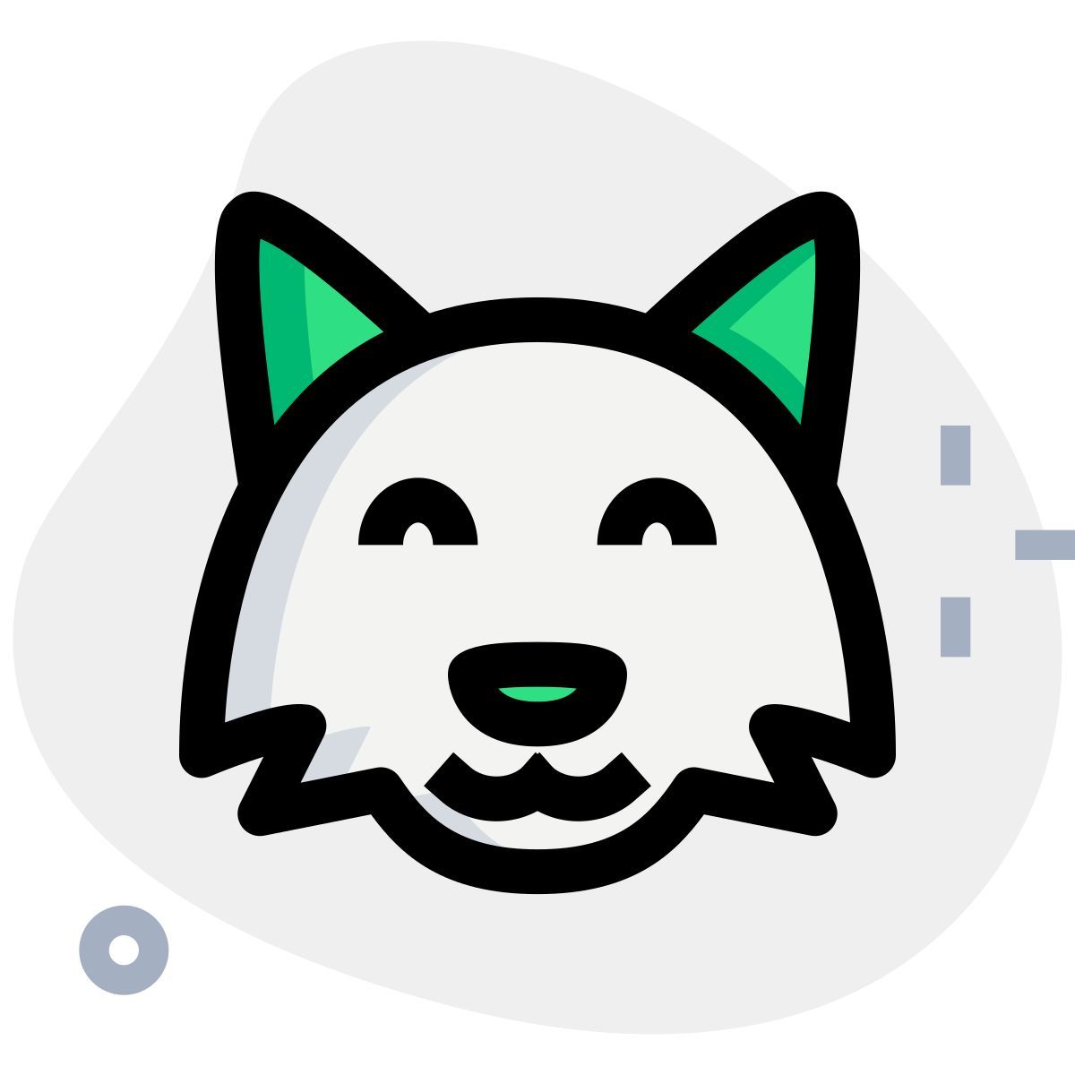emoji de raposa sorridente e feliz com os olhos fechados icon