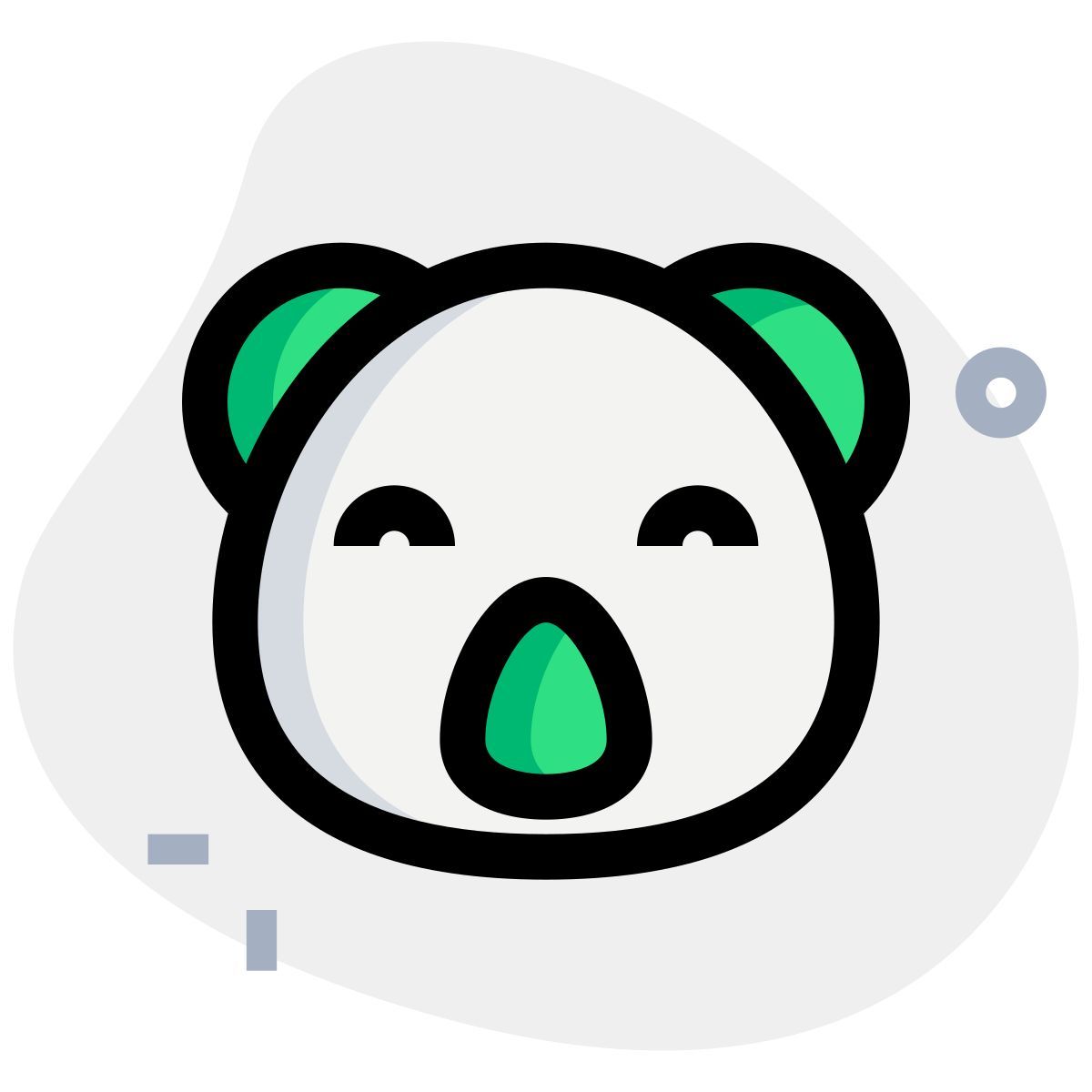 emoji de coala sorridente e feliz com os olhos fechados icon