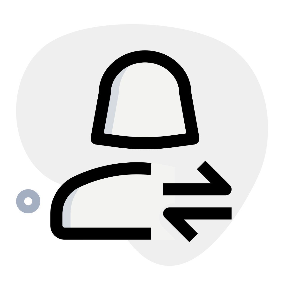 horizontal arrow direction for left and right for cellular data transfer icon