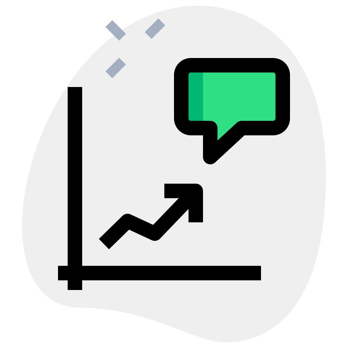 graph comment icon
