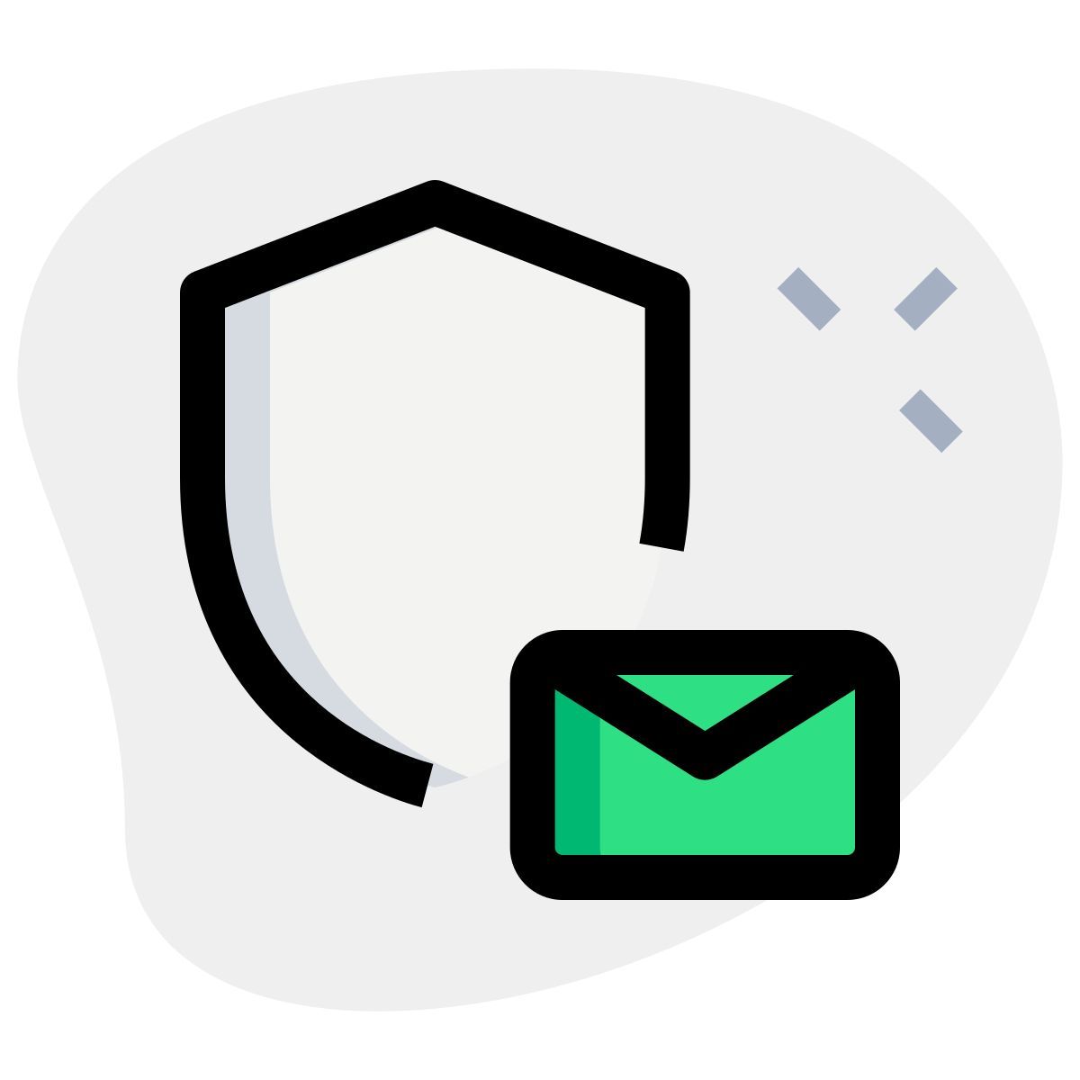 sicurezza della posta elettronica icon