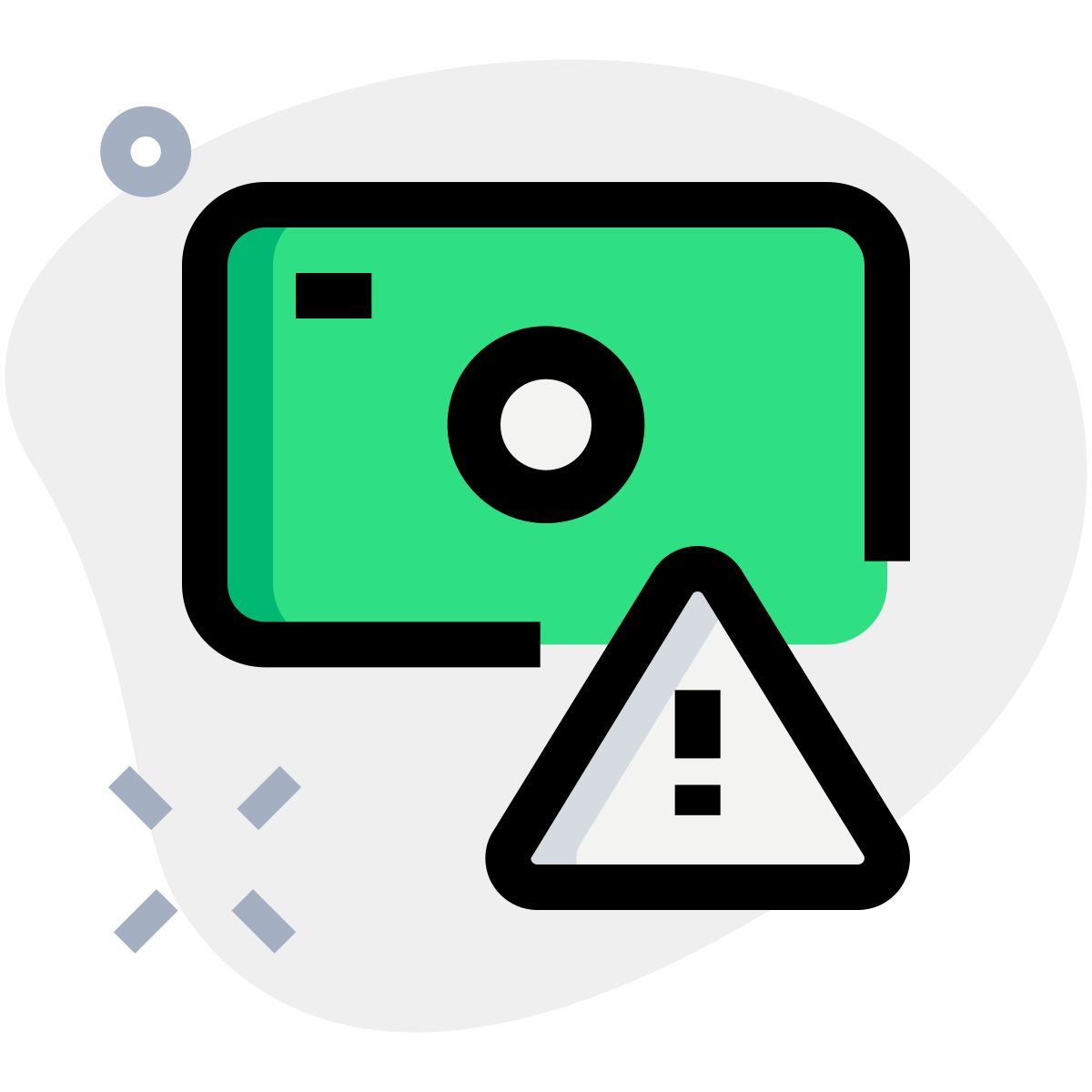 fehlgeschlagene geldüberweisung icon