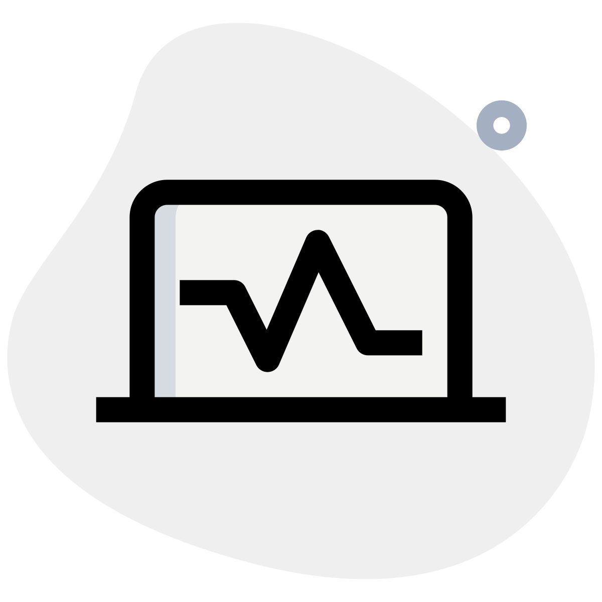 ECG sur ordinateur portable icon