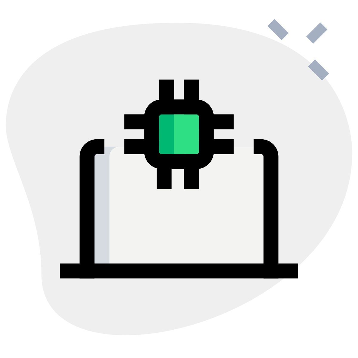microprocessore per laptop icon