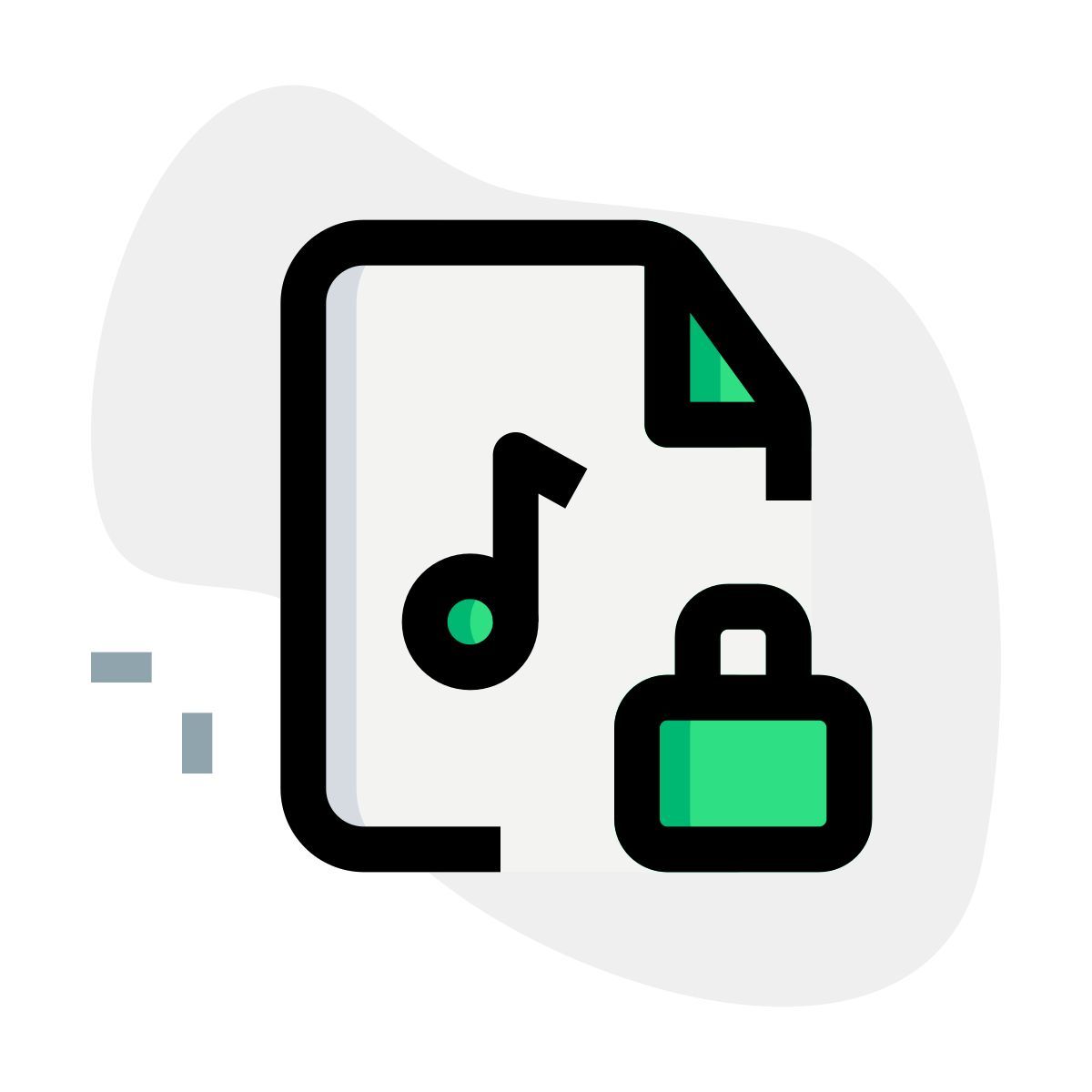 archivo de música bloqueado icon