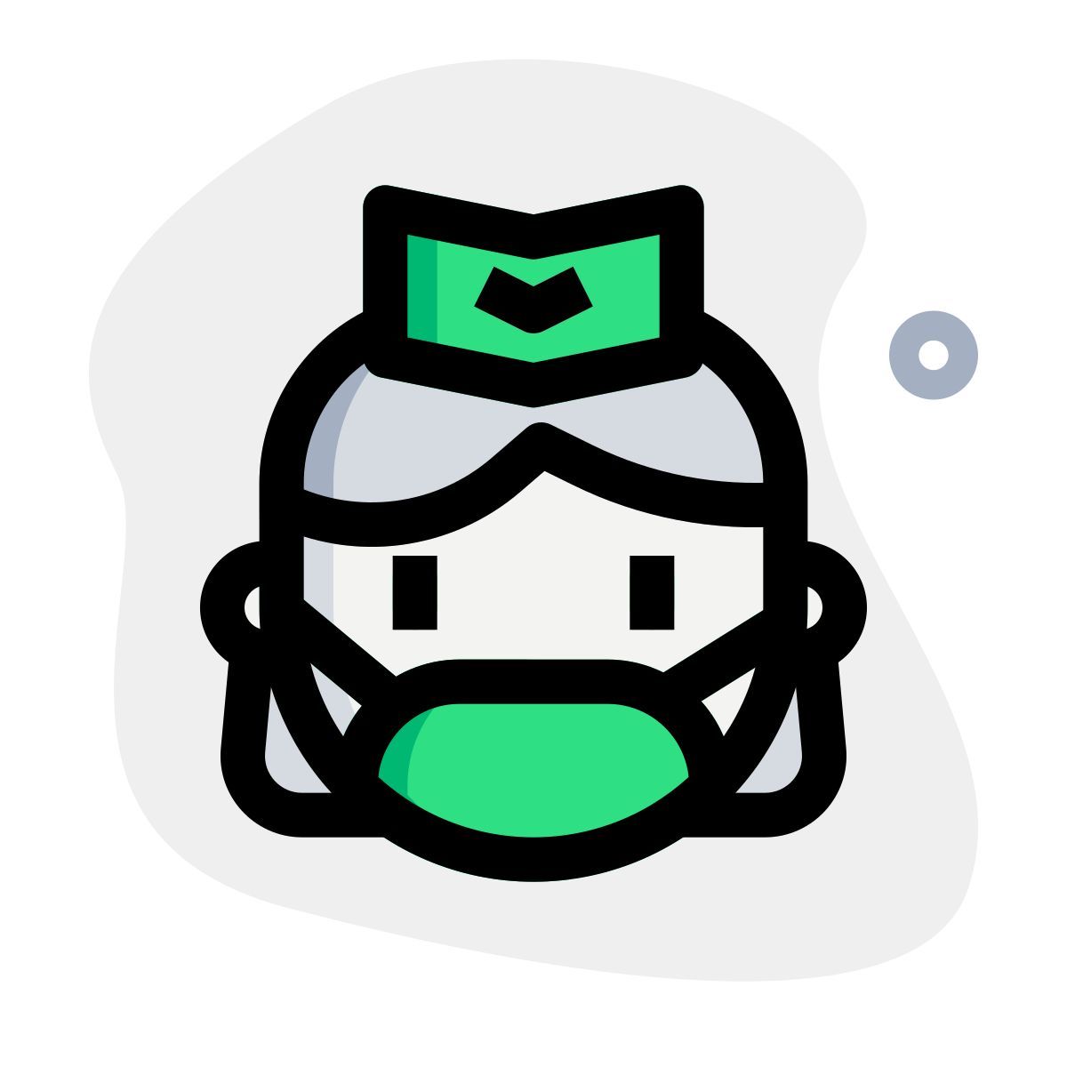 마스크를 쓴 승무원 icon