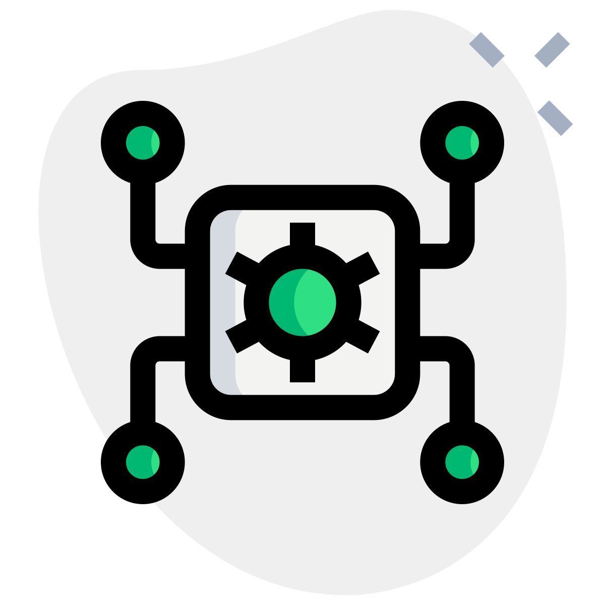 mikroprozessor konnektivität icon