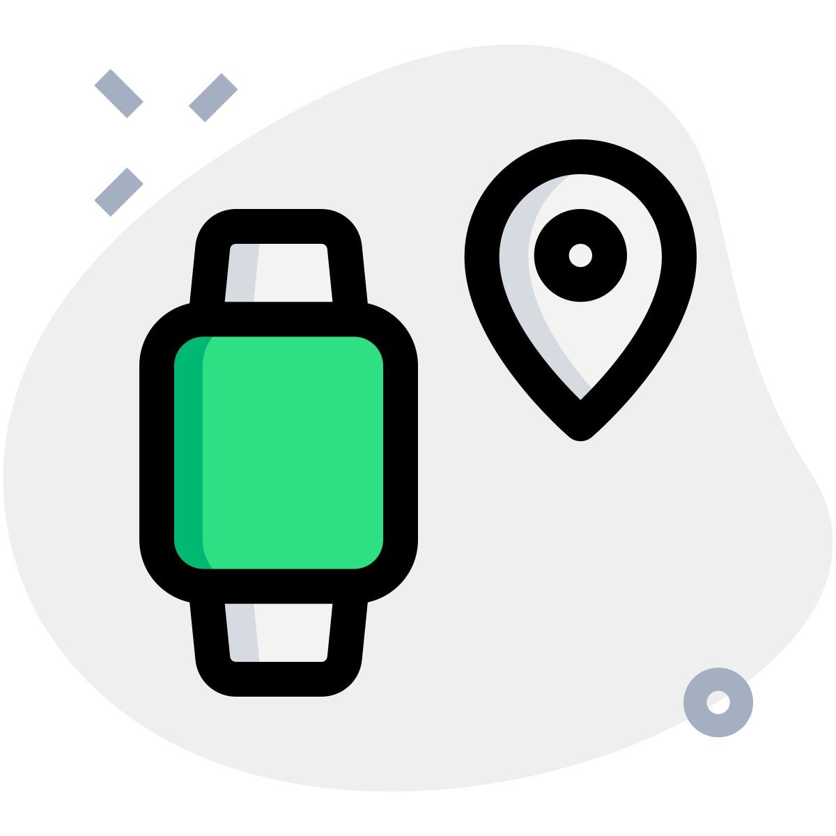 smartwatch location icon