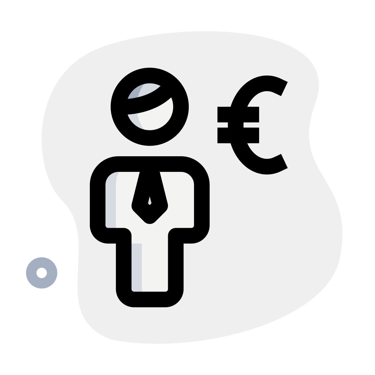 money earned in euro currency tender layout icon