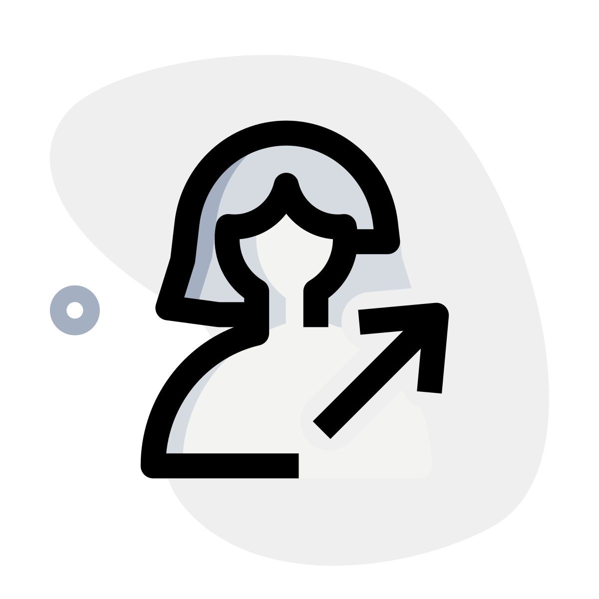 moving in direction north east direction arrow icon