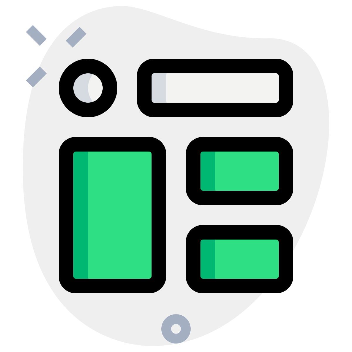layout de conteúdo icon