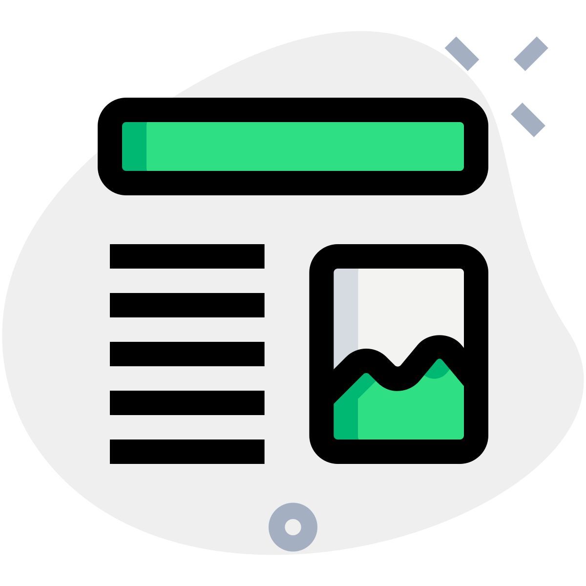 article de presse avec image icon