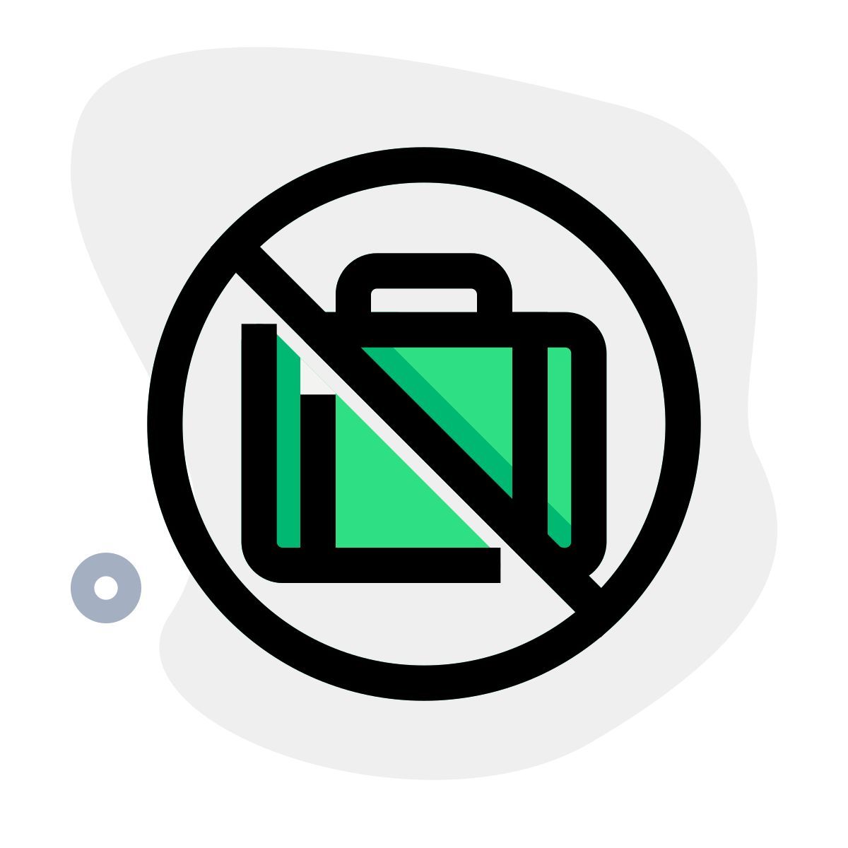 no extra luggage icon