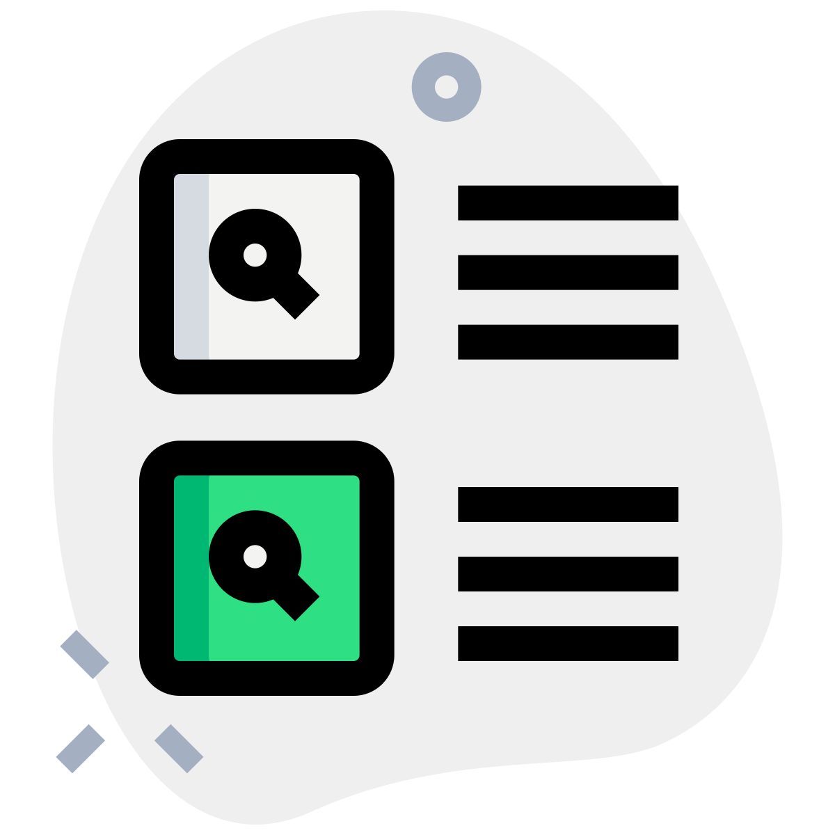 resultados de la búsqueda icon