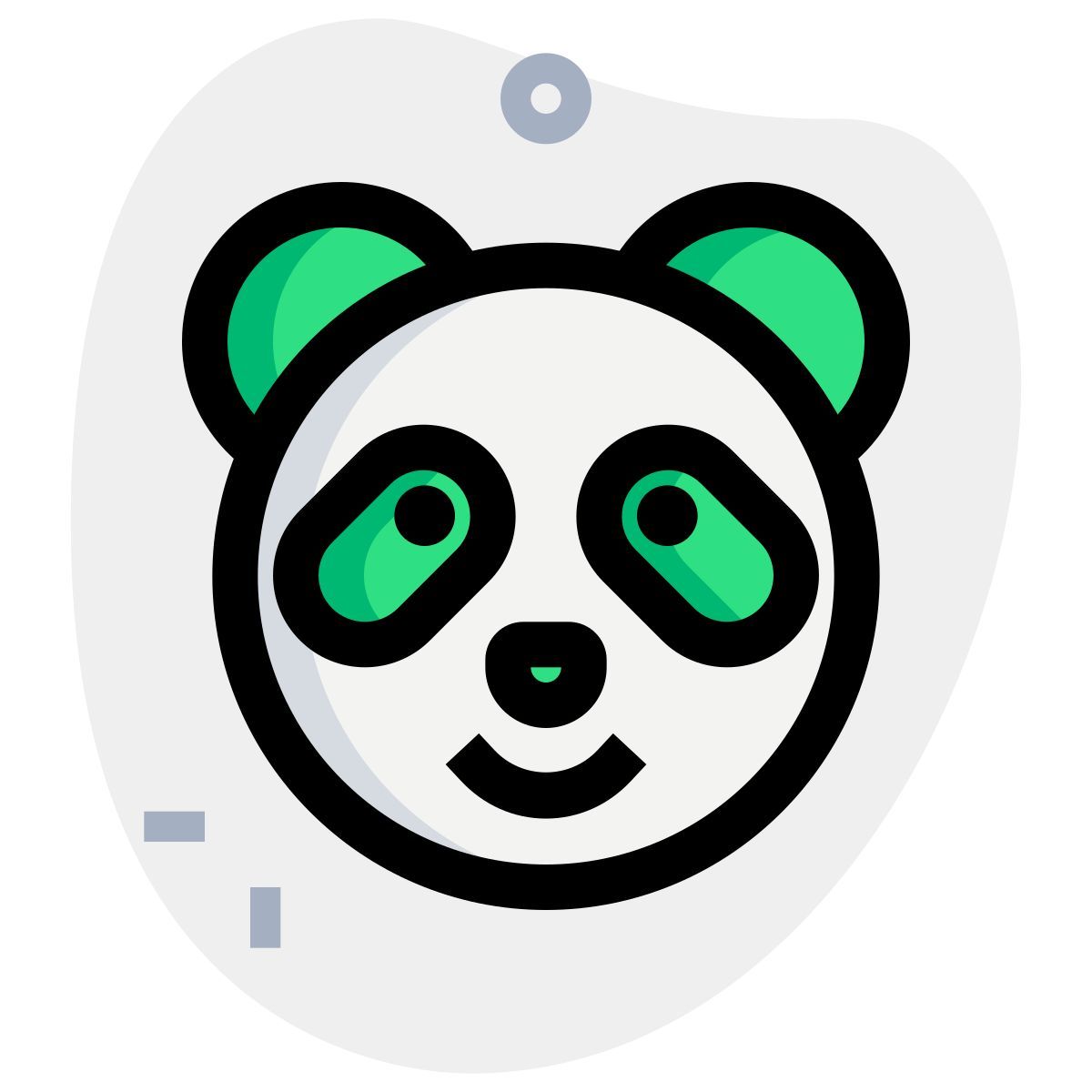 panda pictorial representation chat emoticon on messenger icon