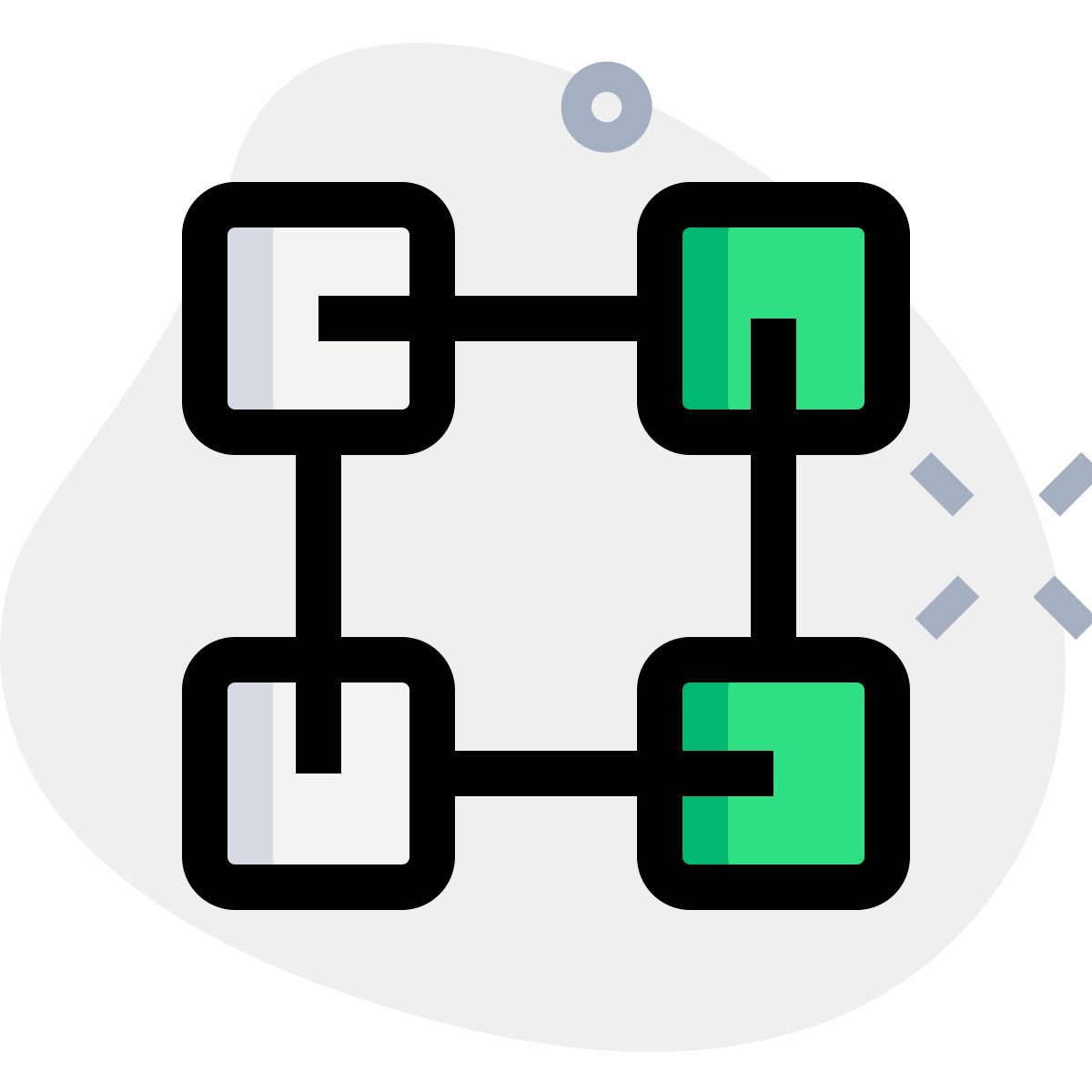peer to peer blockchain icon