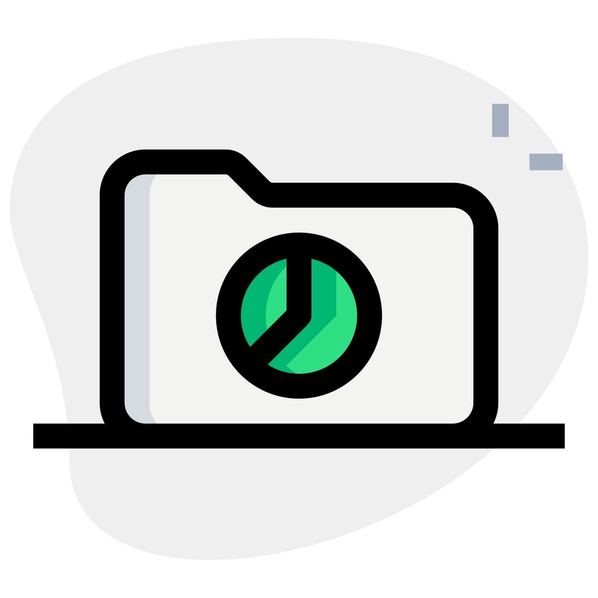 папка круговой диаграммы icon