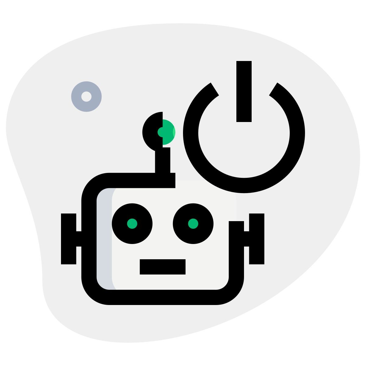 bouton d'alimentation du robot icon