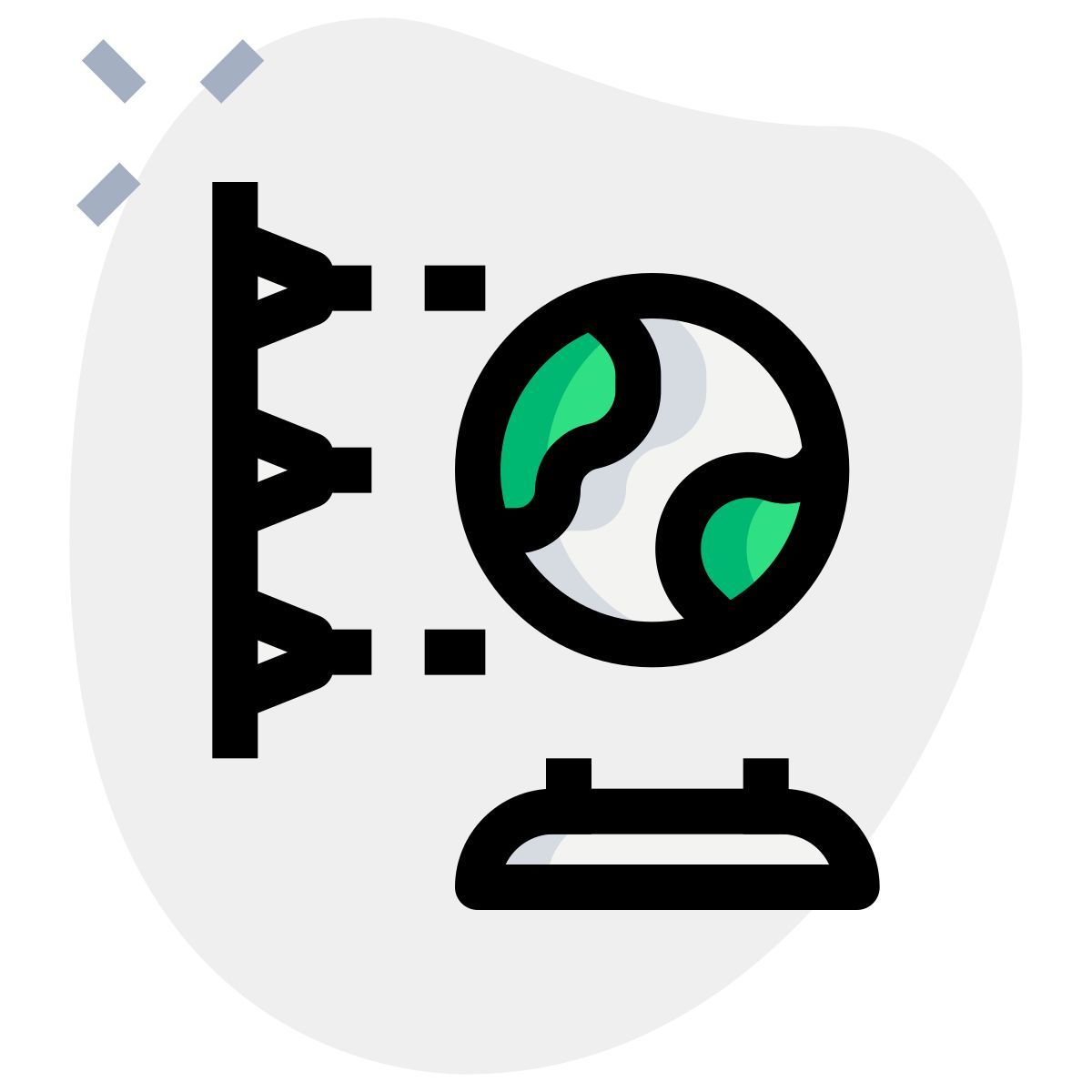 3d globe printing icon