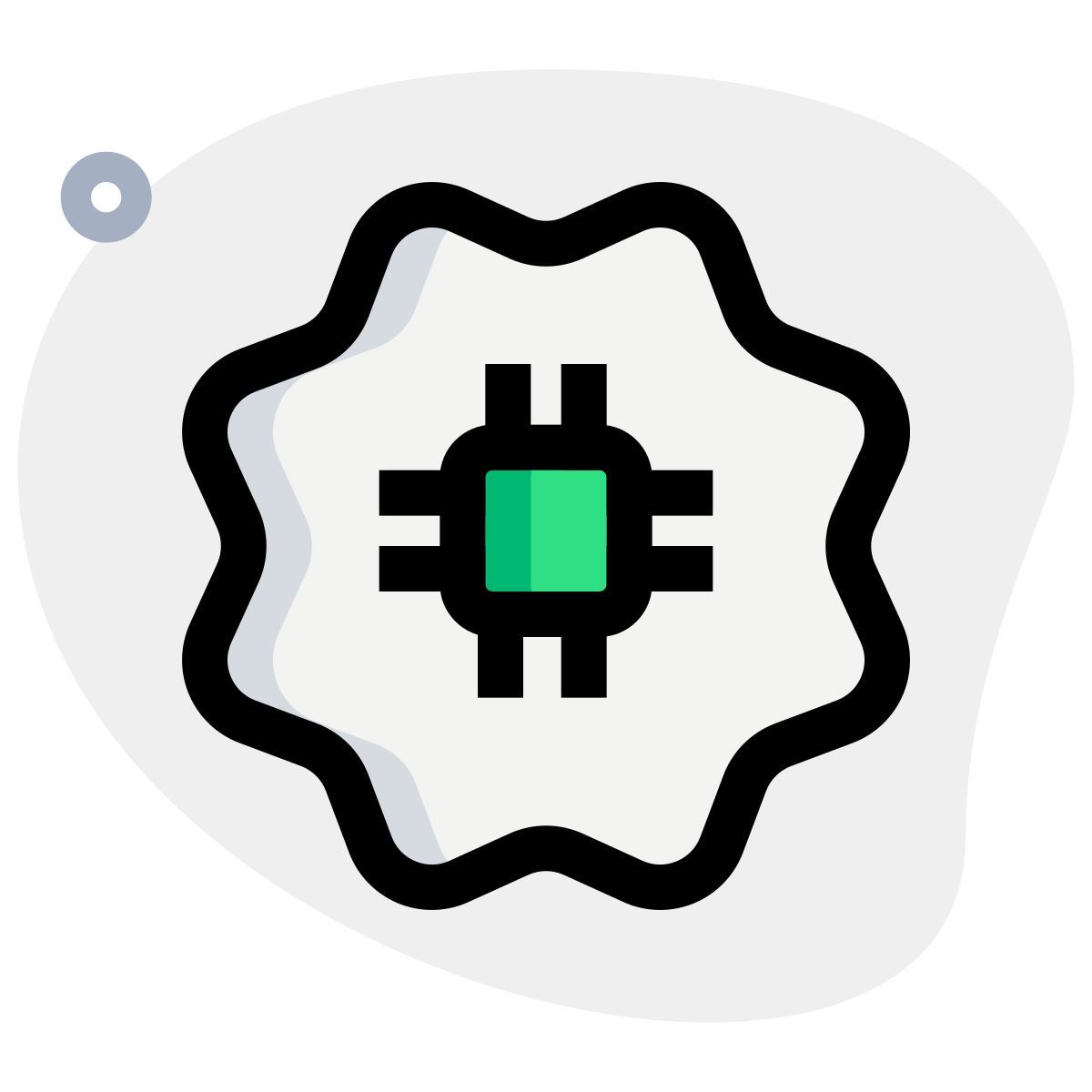 autocollant du processeur icon