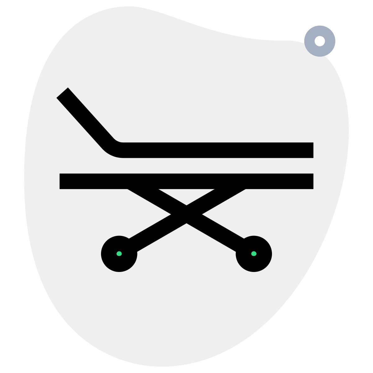 recliner hospital bed icon