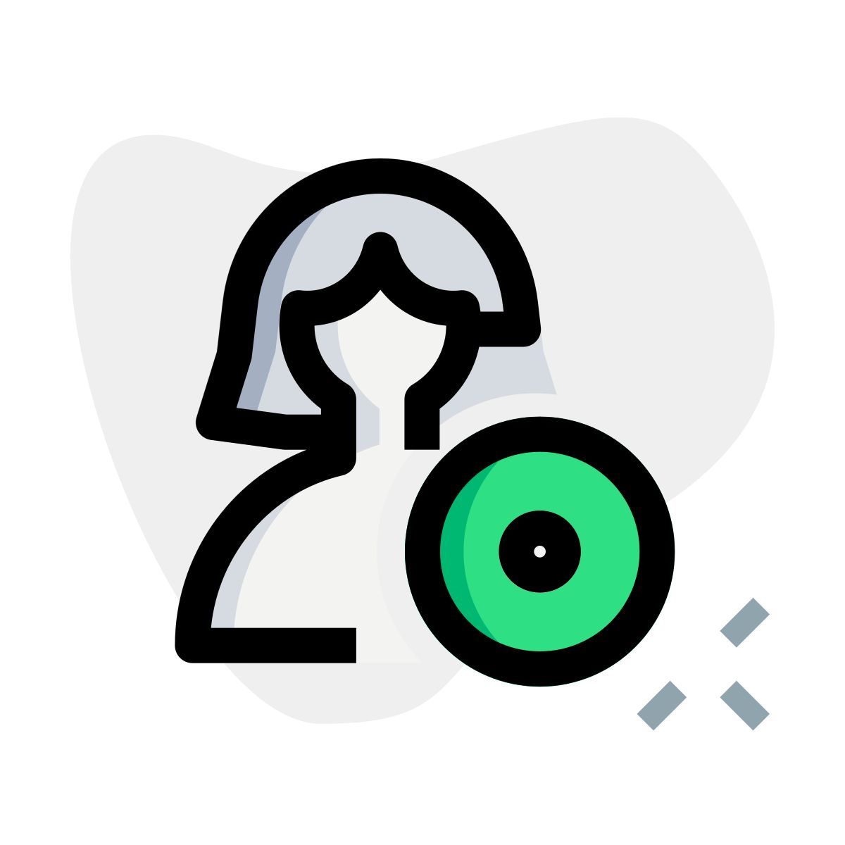 recording work and controlling work purpose layout icon