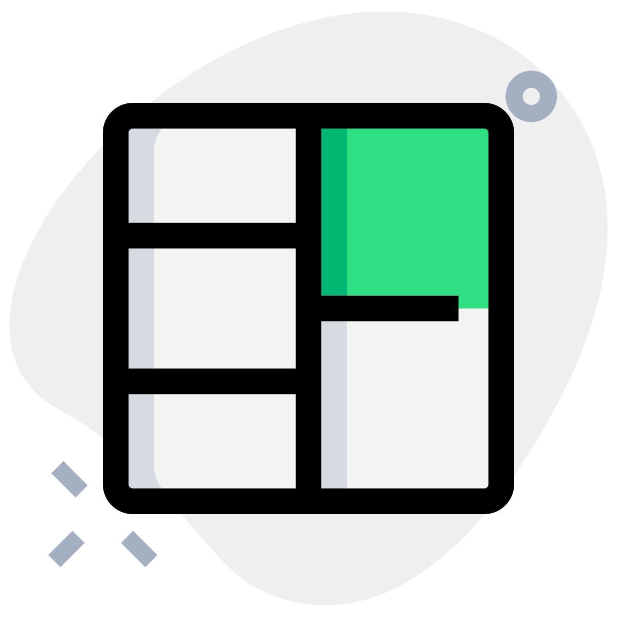 cuadrícula de doble fila icon