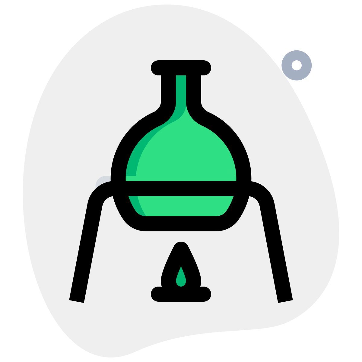 flask on burner icon