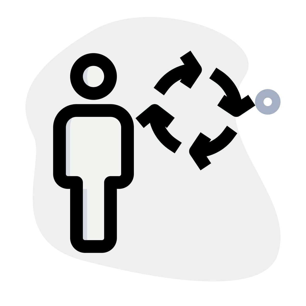 routine shift for the work process with loop arrows icon