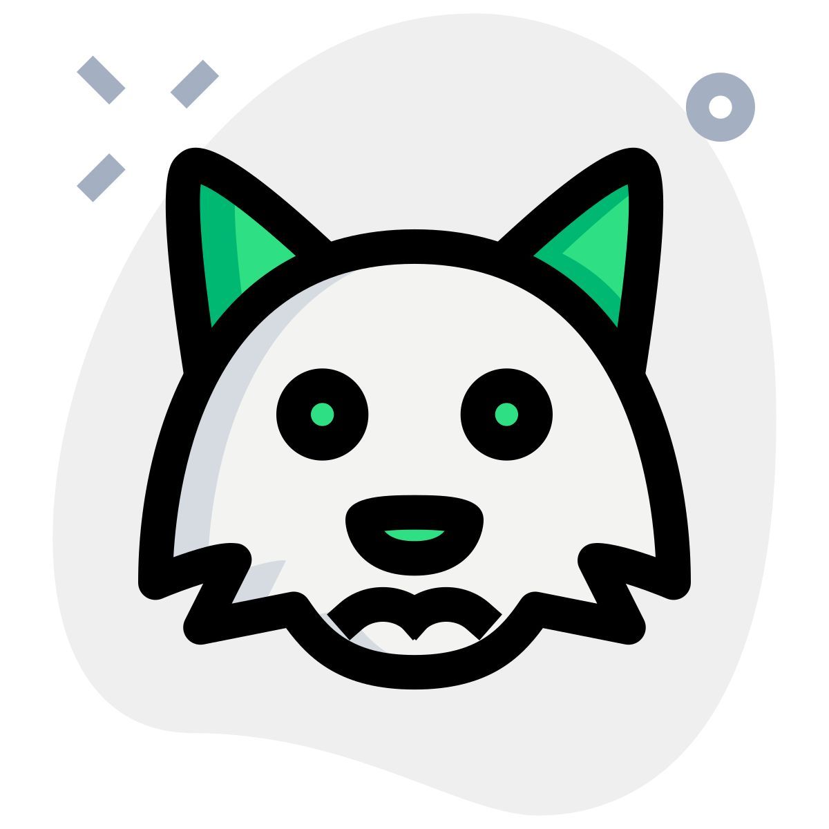 sad fox frowning pictorial representation chat emoticon icon