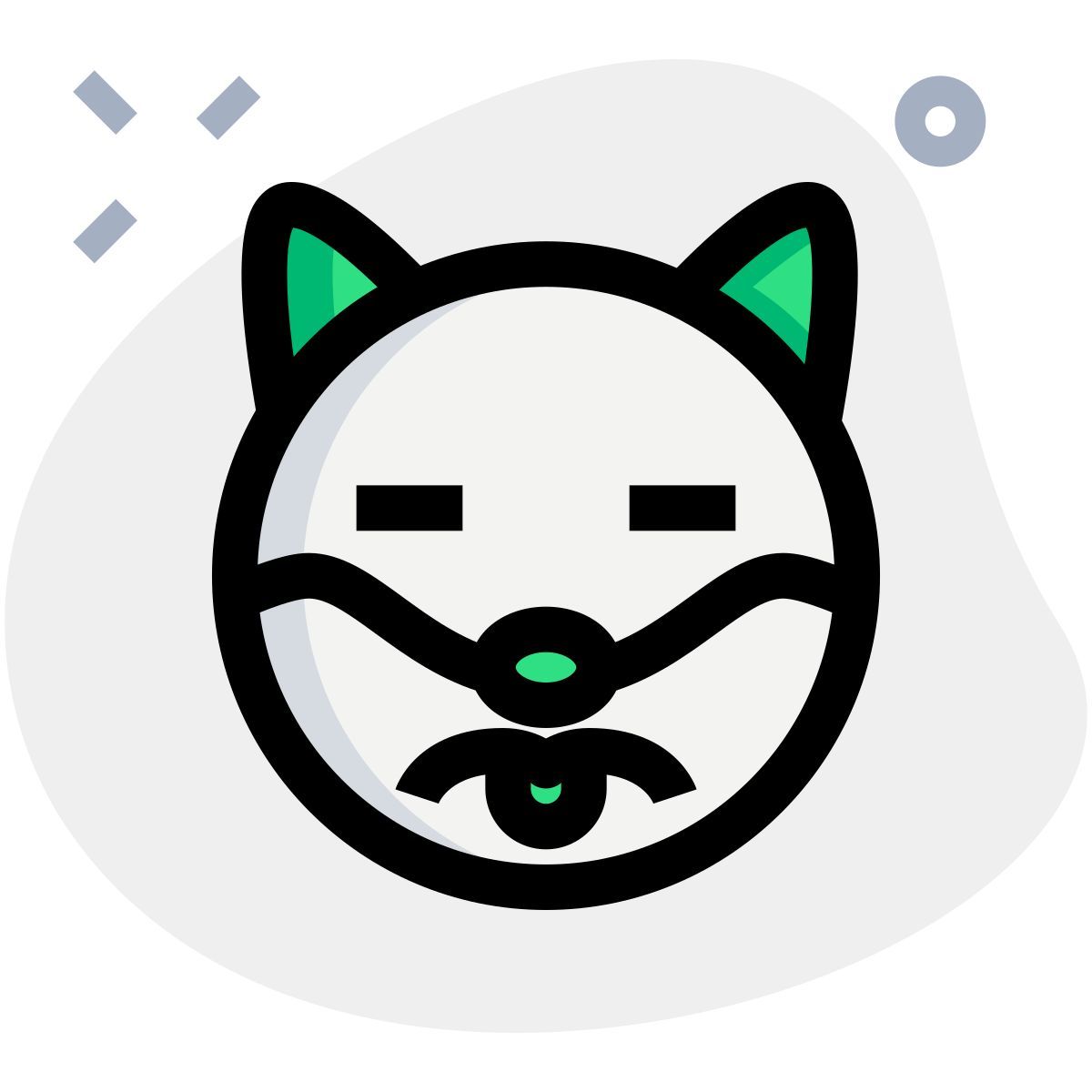 trauriger hund mit herausgestreckter zunge emoji icon