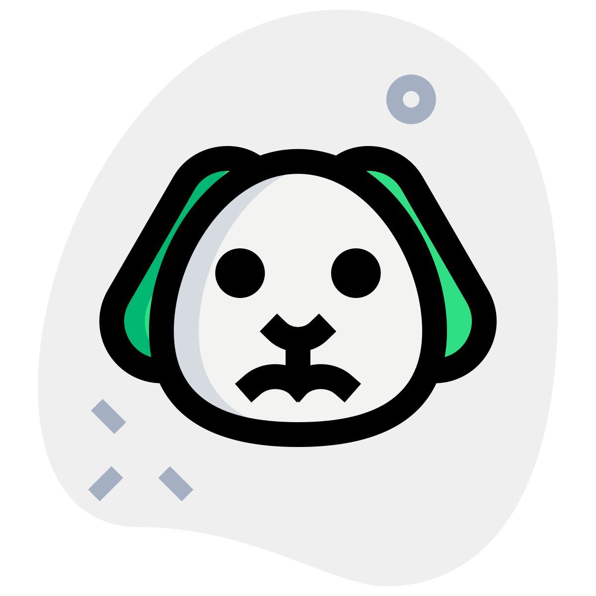sad puppy frowning pictorial representation chat emoticon icon