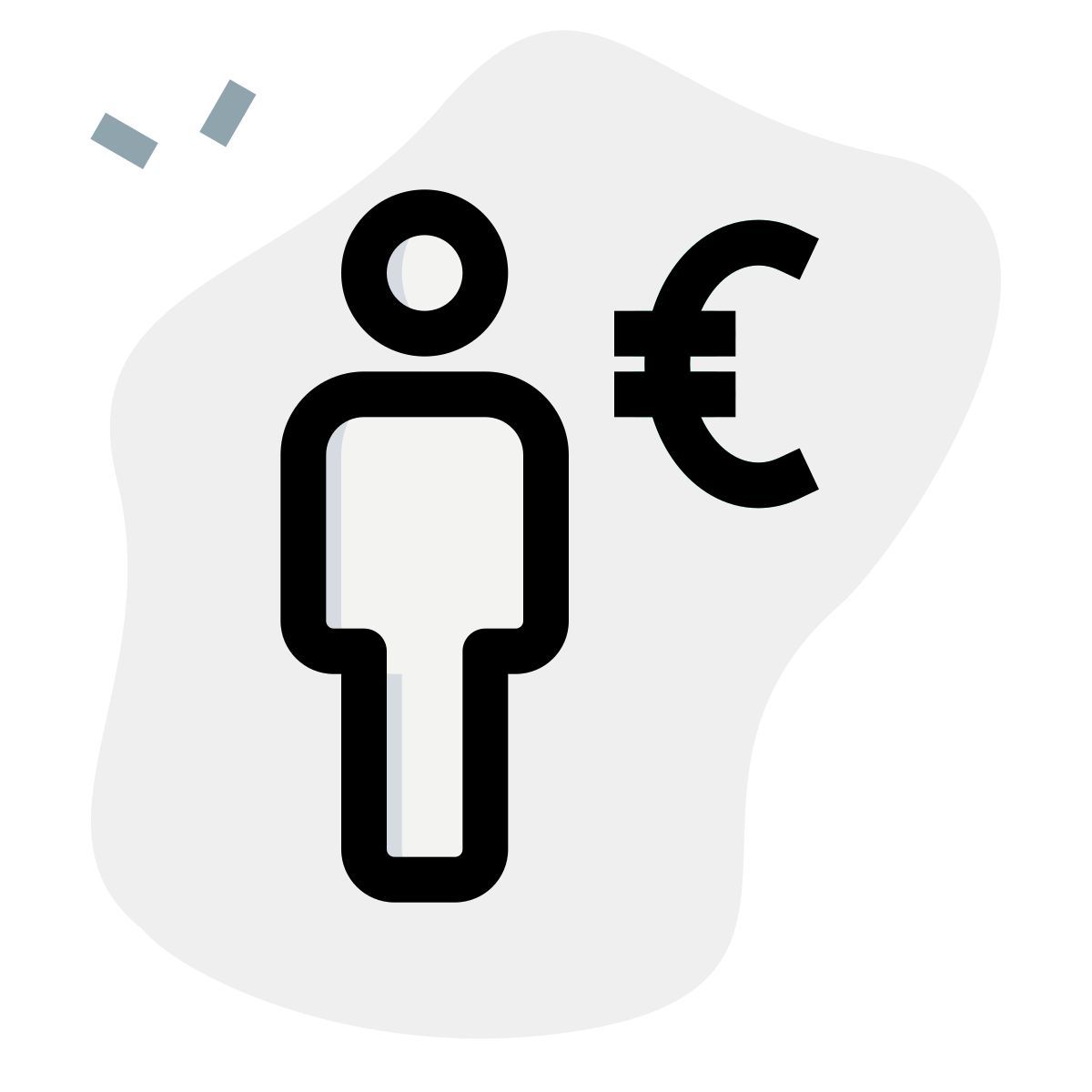 salary transferred in euro money tender layout icon