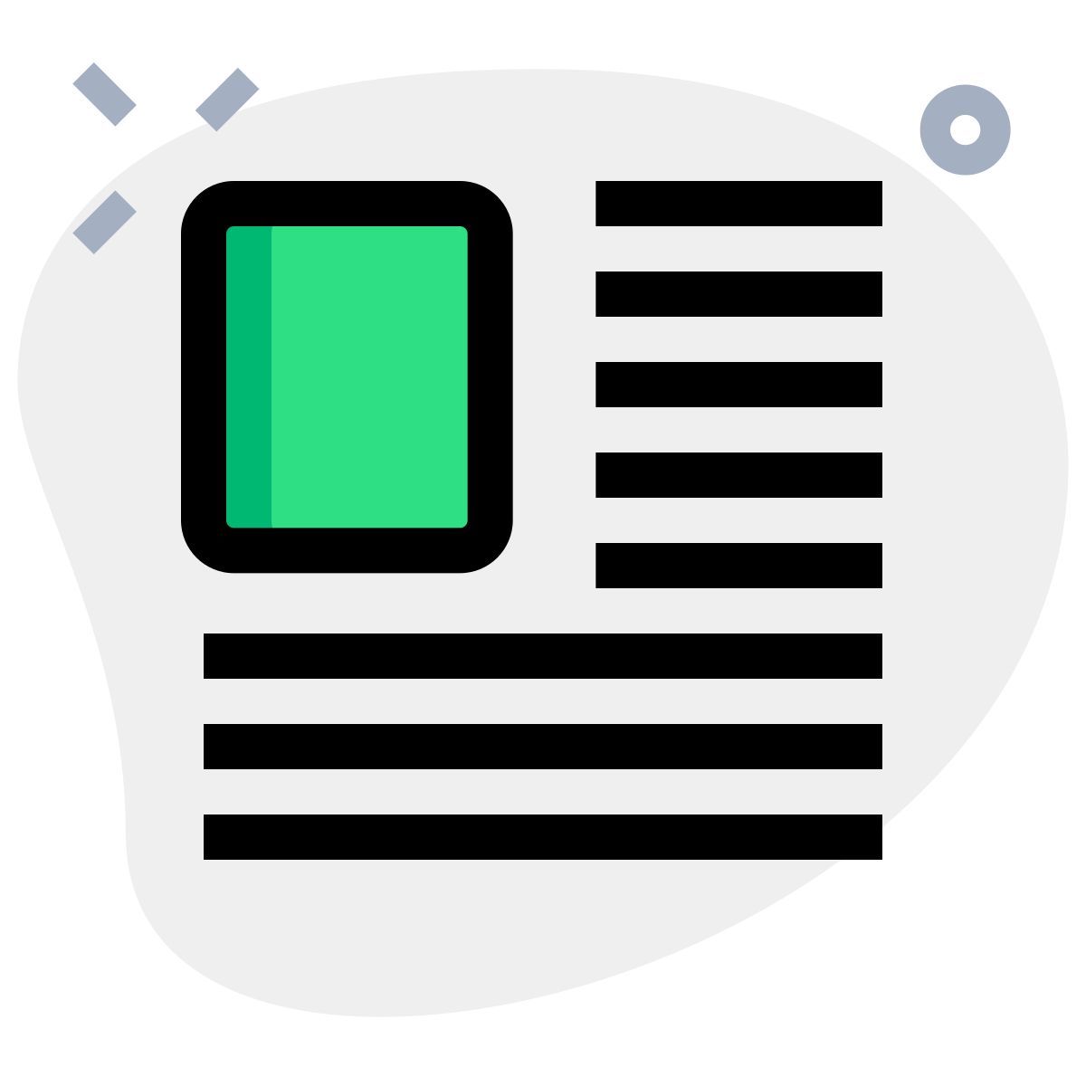 article avec photo icon