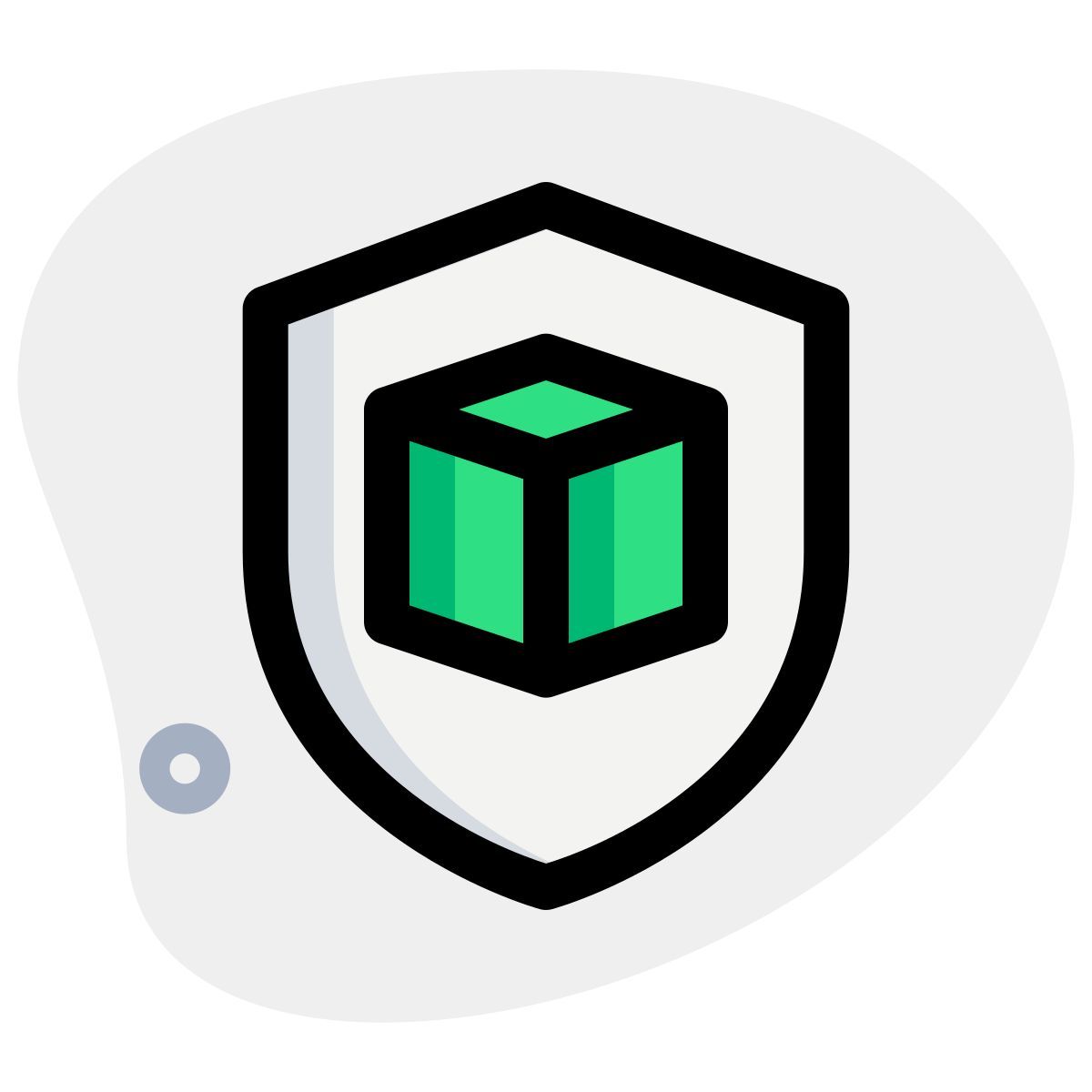 secure 3d model icon