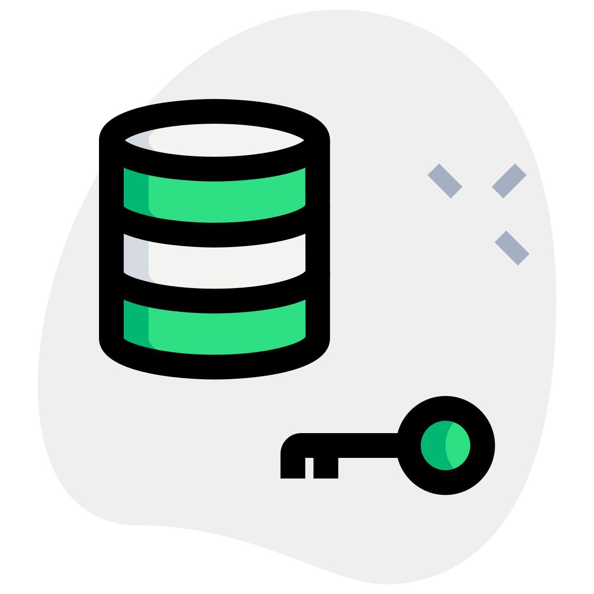 database authentication key icon