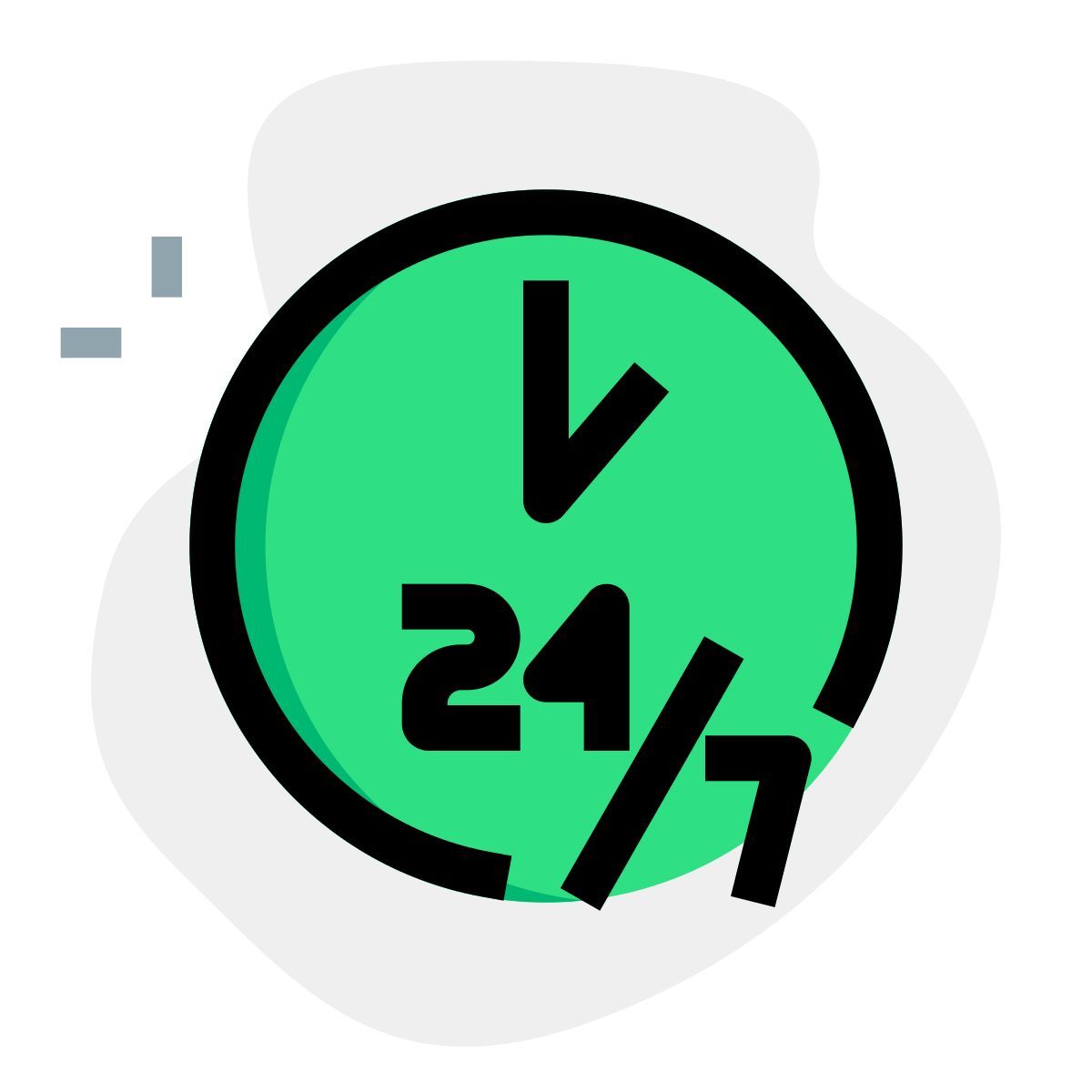 24/7 service icon