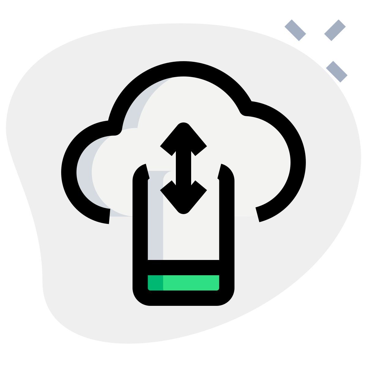 cloud data transfer icon