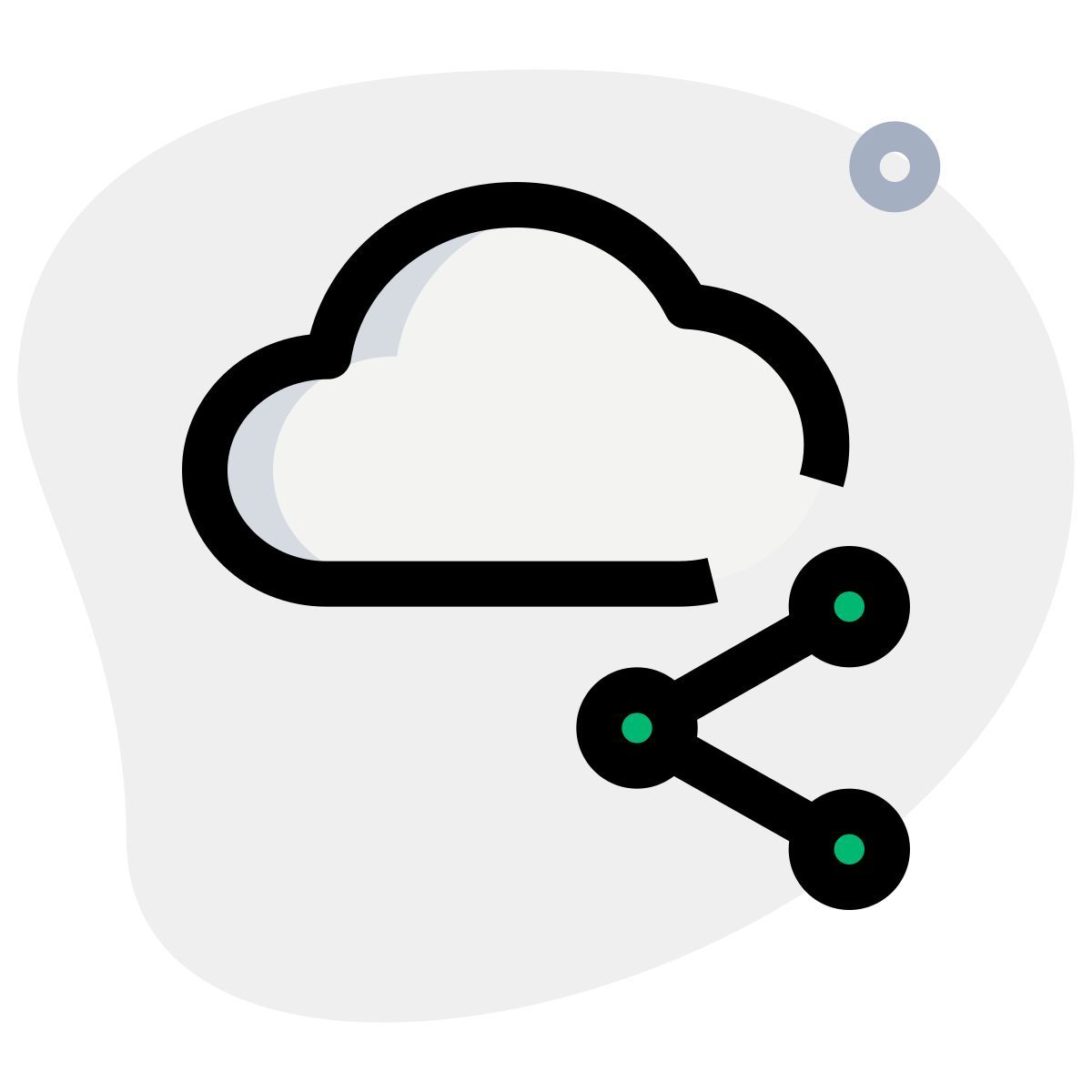 share cloud content icon