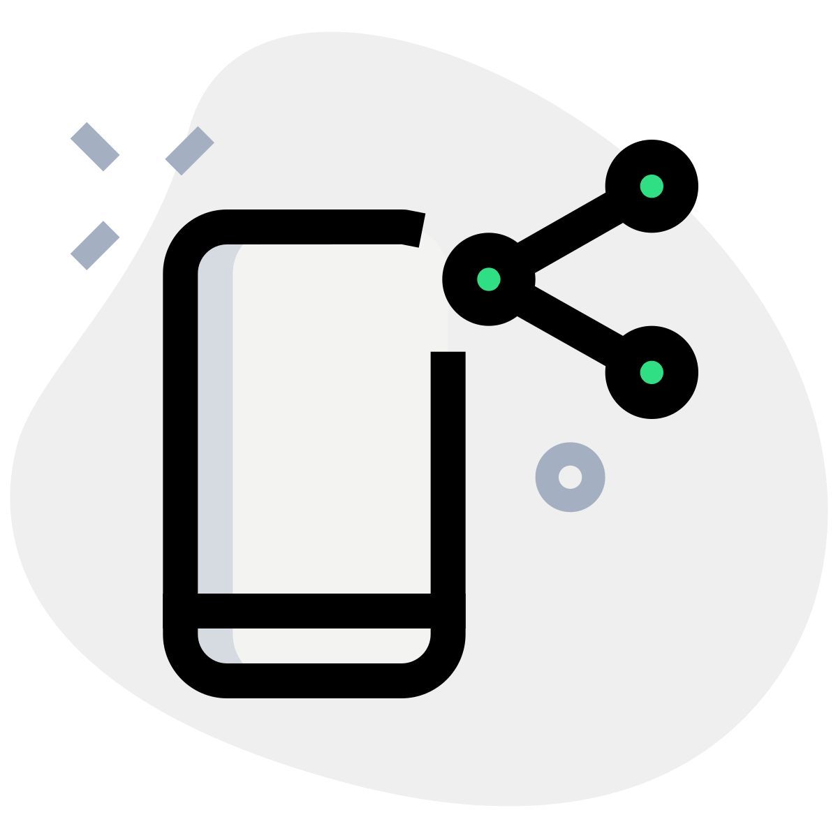 smartphone daten teilen icon