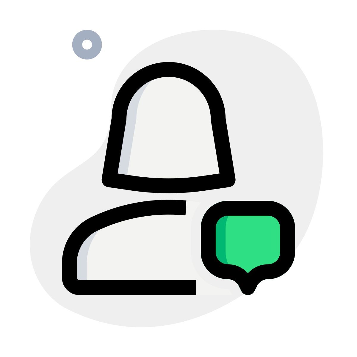 single businesswoman chatting with customer support executive icon