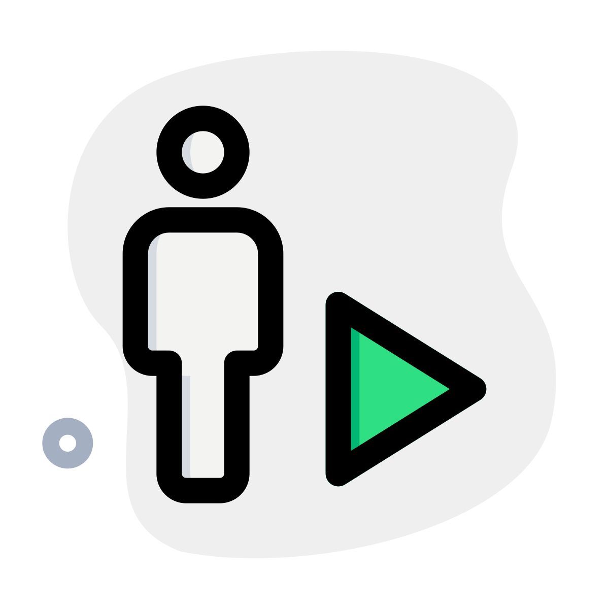 musique unique jouée par un employé sur un portail icon