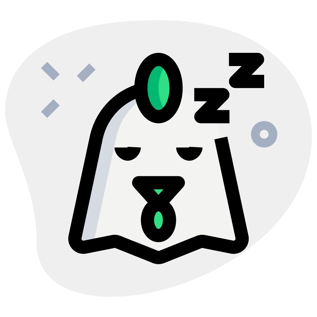 sleeping chicken emoticon pictorial representation shared on messenger icon