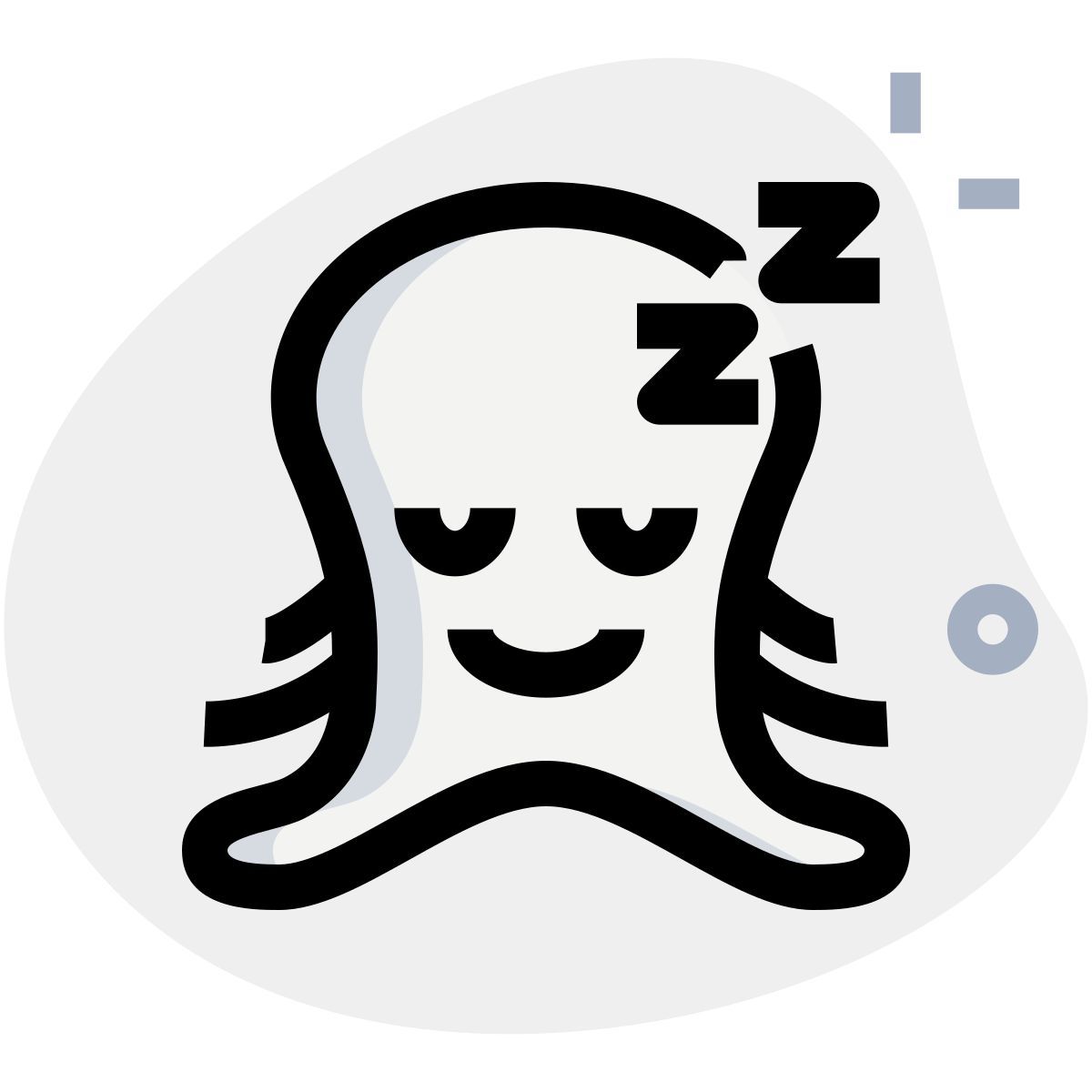 icône sleeping octopus emoticon pictorial representation shared on messenger