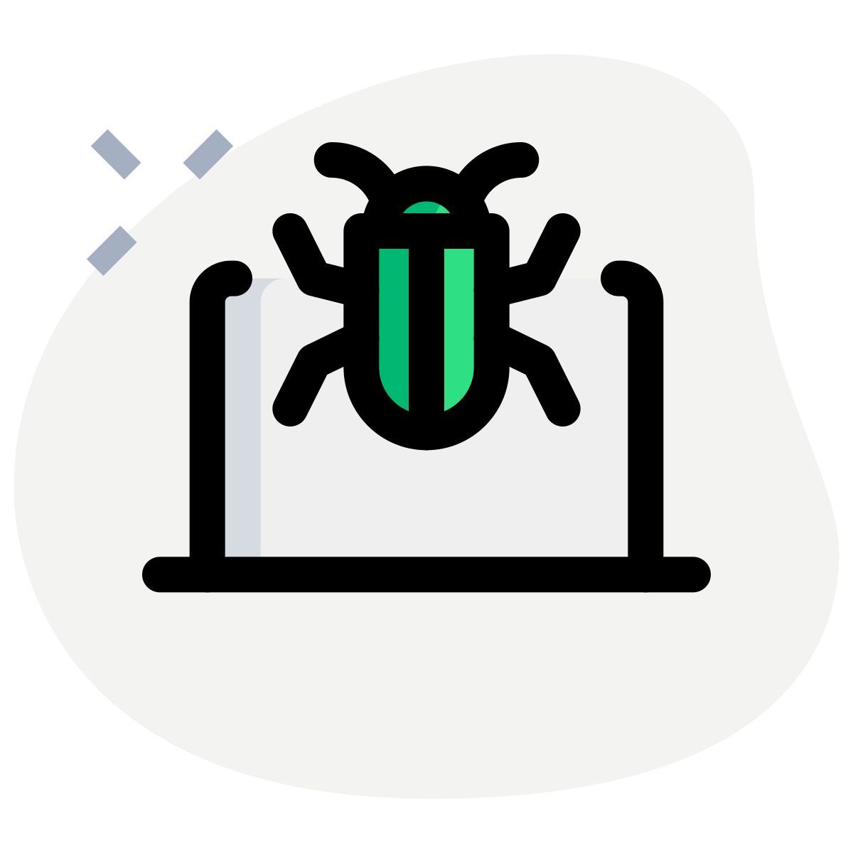 laptop bug icon