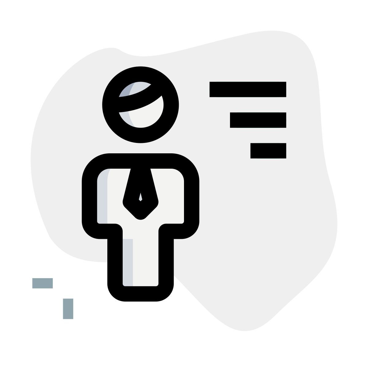 sort the document from right side businessman portal icon