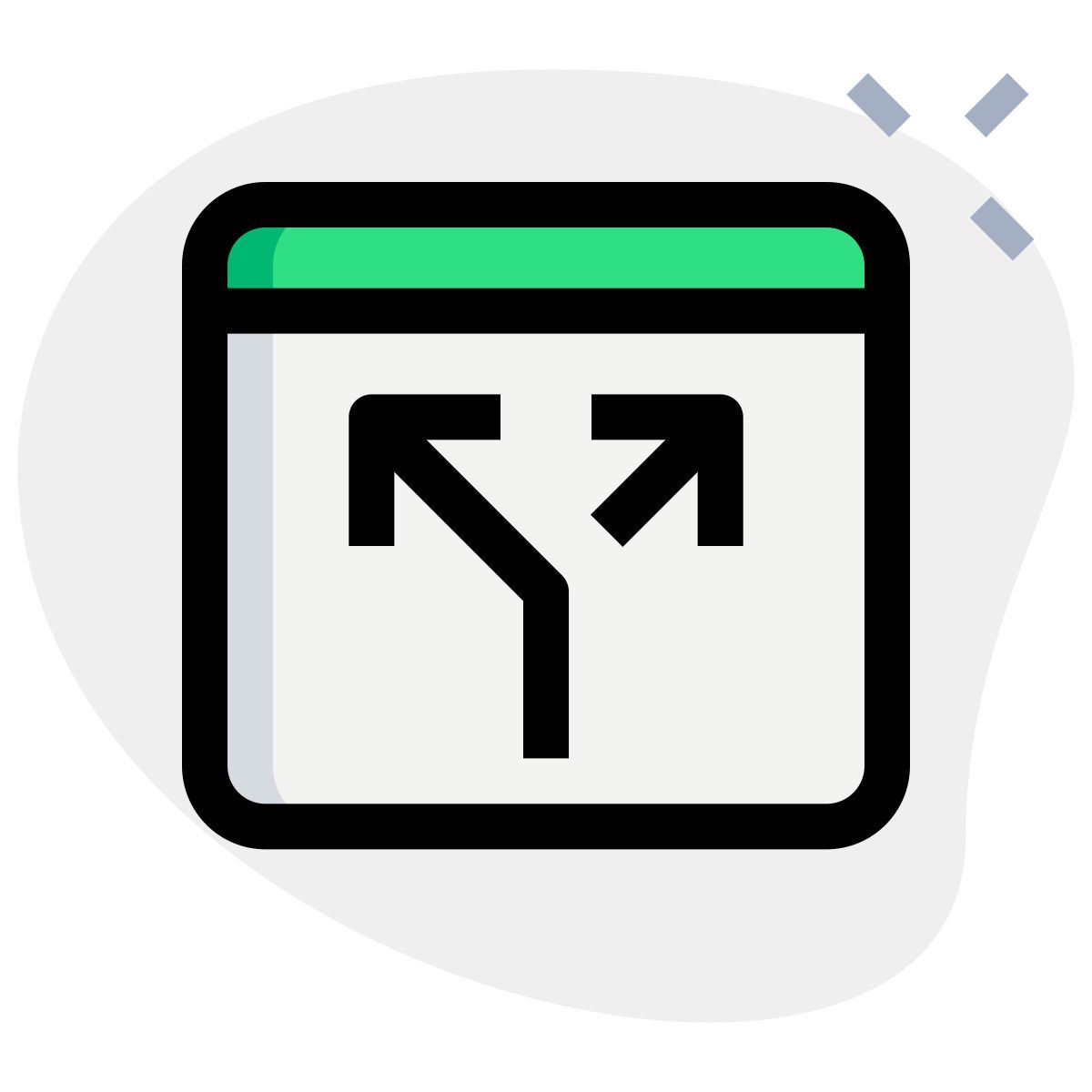 browser tabs teilen icon